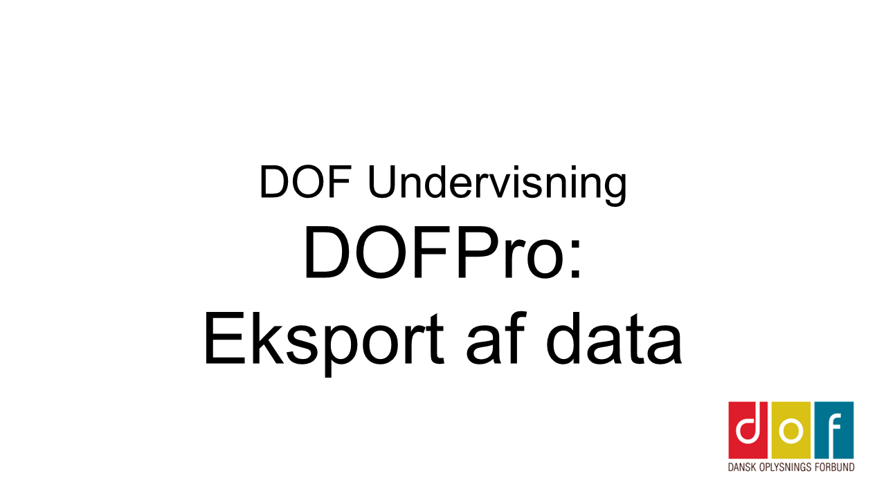 Eksport Af Data